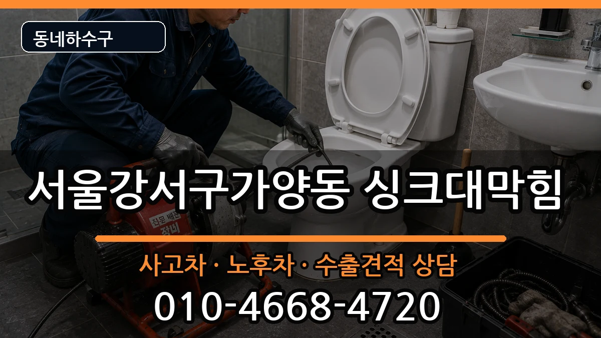 서울강서구가양동 싱크대막힘 증상 처리 안내 이미지 3