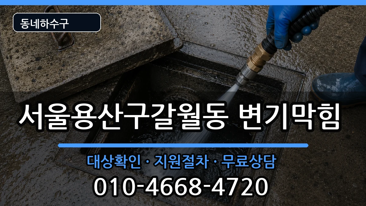 서울용산구갈월동 변기막힘 증상 처리 안내 이미지 2