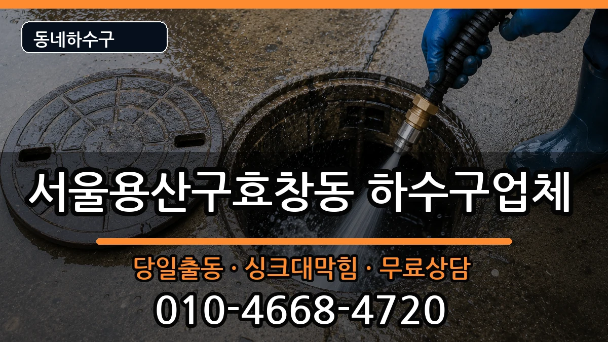 서울용산구효창동  하수구막힘 FAQ형