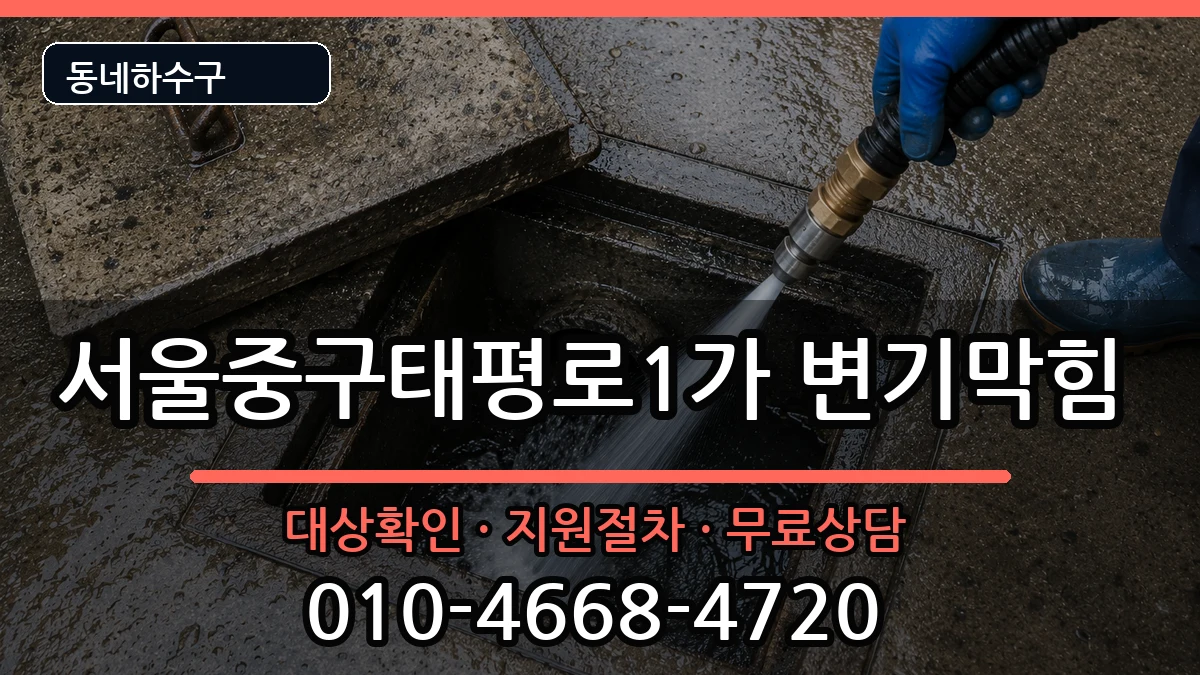 서울중구태평로1가  변기막힘 주의사항형