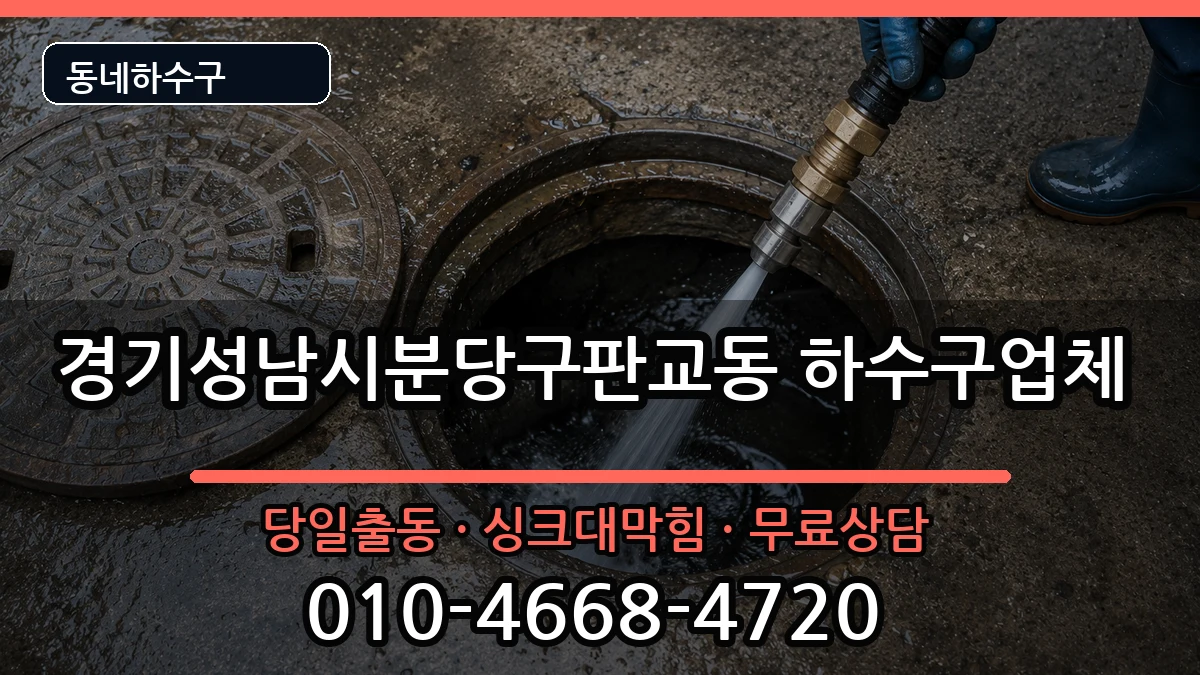 경기성남시분당구판교동 하수구막힘 경기성남시분당구판교동 하수구막힘 증상 처리 안내 이미지 2