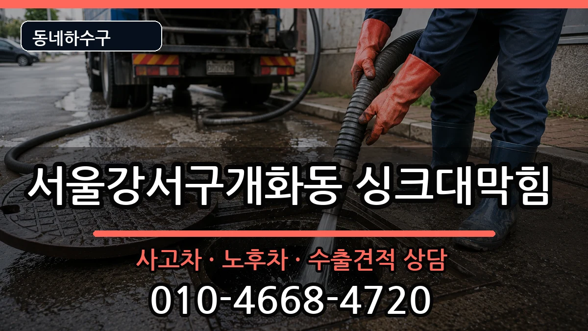 서울강서구개화동 싱크대막힘 증상 처리 안내 이미지 2