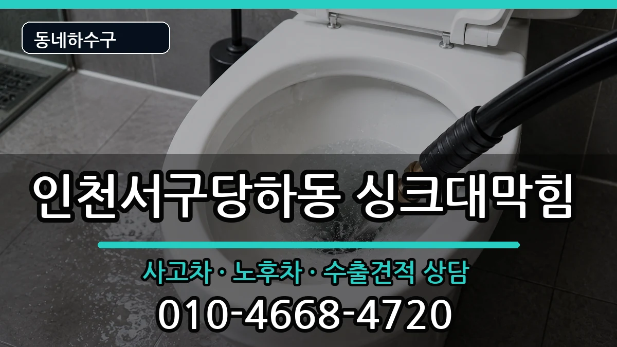 인천서구당하동 싱크대막힘 증상 처리 안내 이미지 1