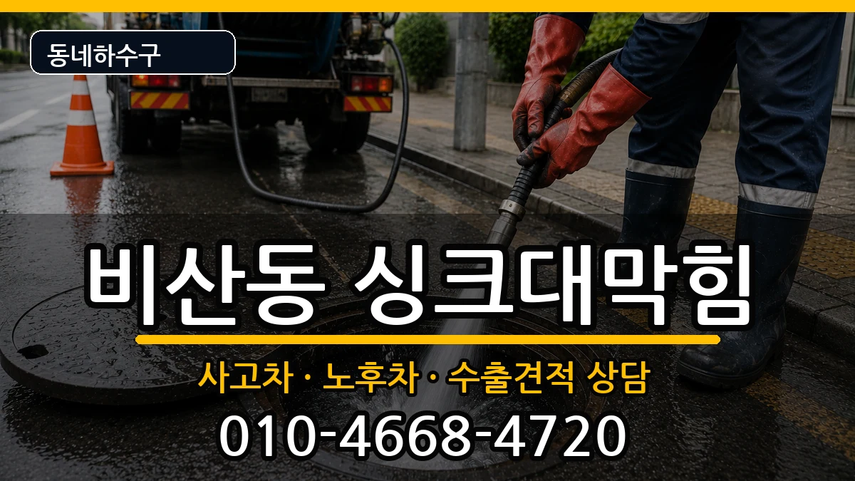 경기안양시동안구비산동 싱크대막힘 증상 처리 안내 이미지 1