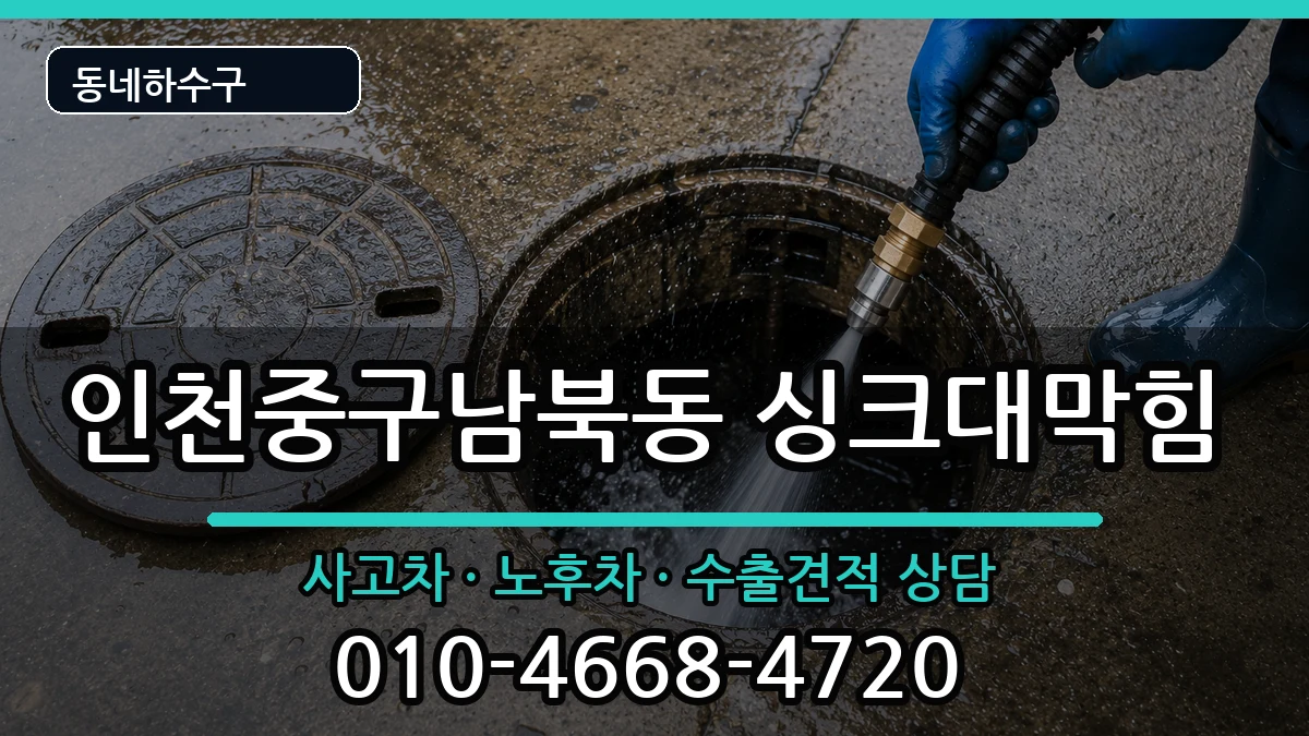 인천중구남북동 싱크대막힘 증상 처리 안내 이미지 1