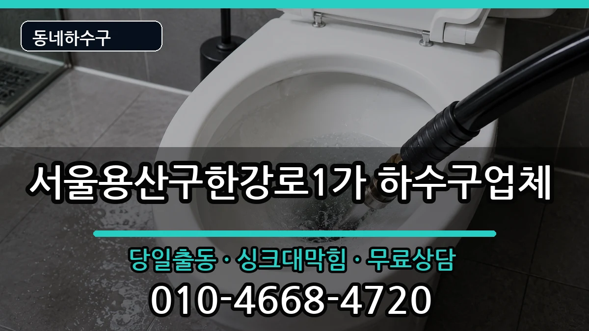 서울용산구한강로1가 하수구막힘 증상 처리 안내 이미지 1