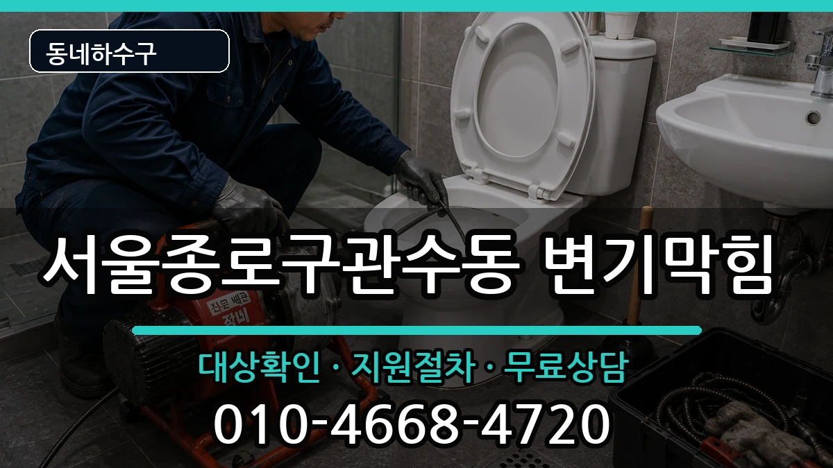 서울종로구관수동 변기막힘 증상 처리 안내 이미지 2