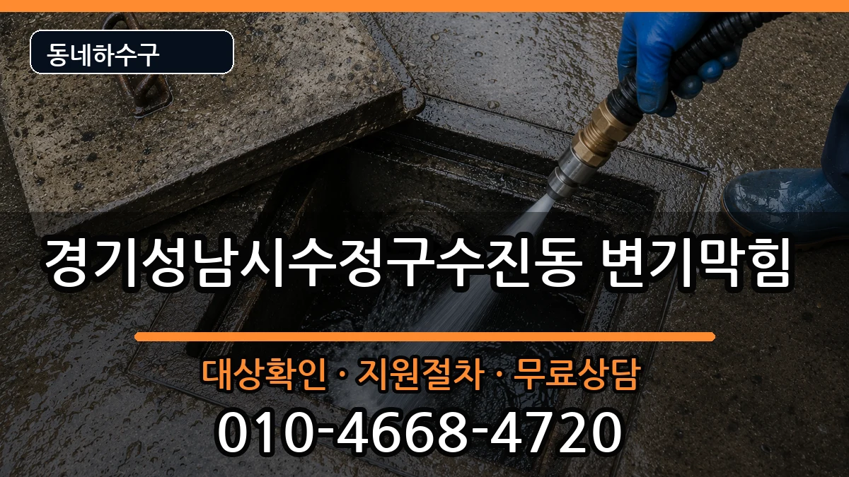경기성남시수정구수진동 변기막힘 증상 처리 안내 이미지 1
