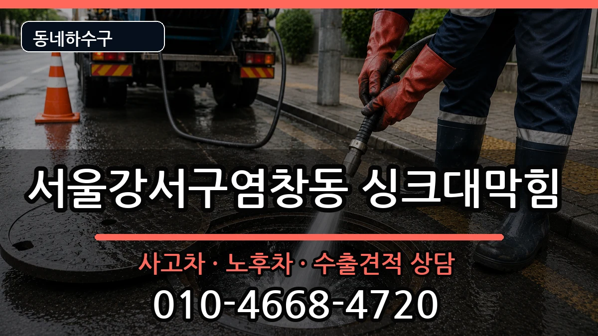 서울강서구염창동 싱크대막힘 증상 처리 안내 이미지 1