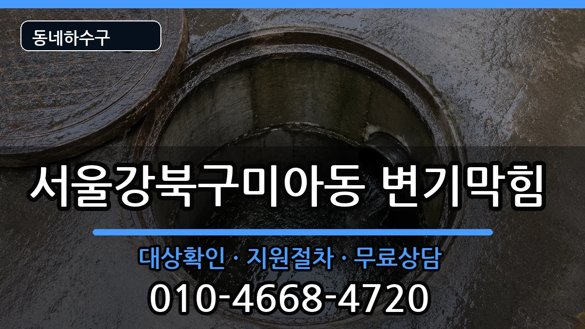 서울강북구미아동 변기막힘 증상 처리 안내 이미지 1
