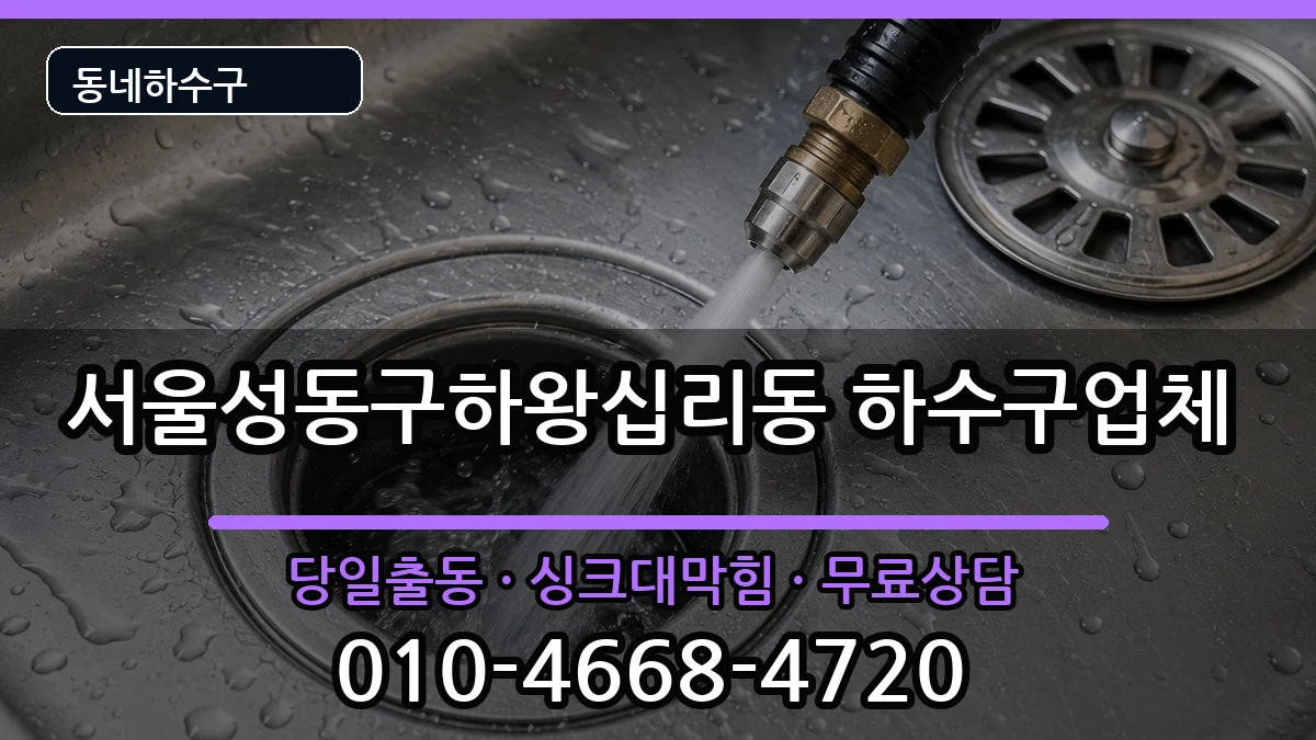 서울성동구하왕십리동 하수구막힘 증상 처리 안내 이미지 2