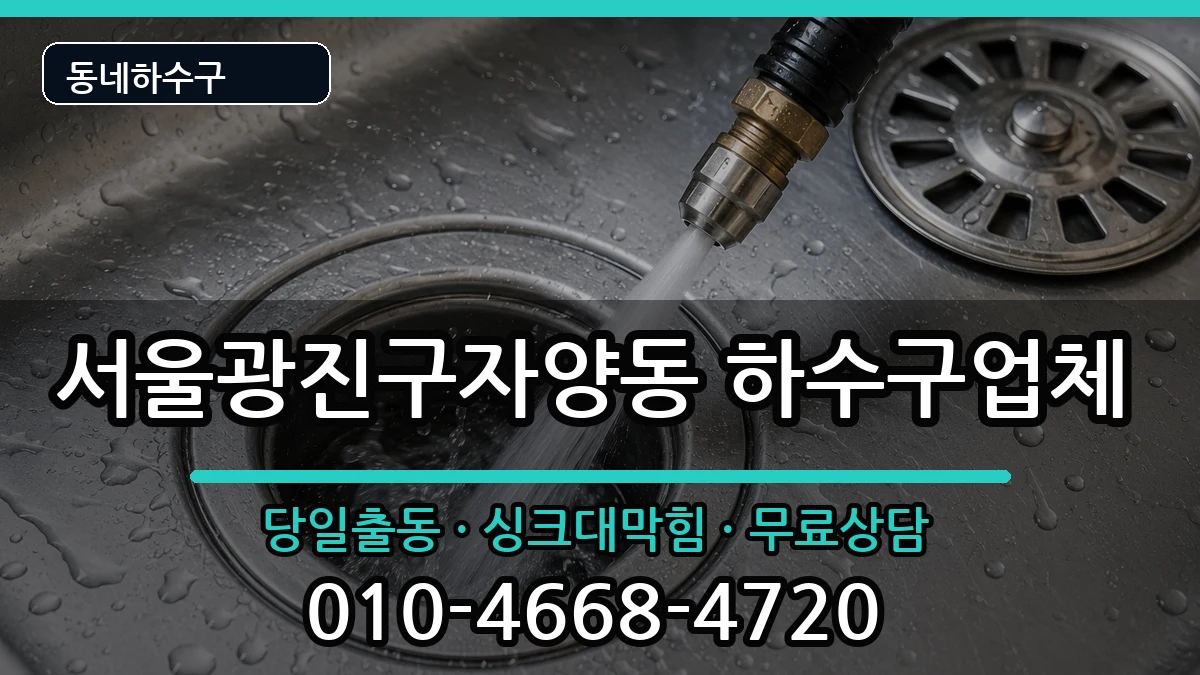 서울광진구자양동  하수구막힘 비용형