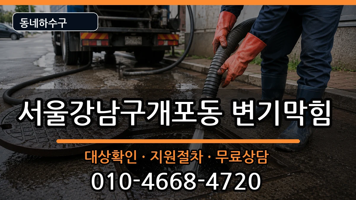 서울강남구개포동 변기막힘 증상 처리 안내 이미지 3