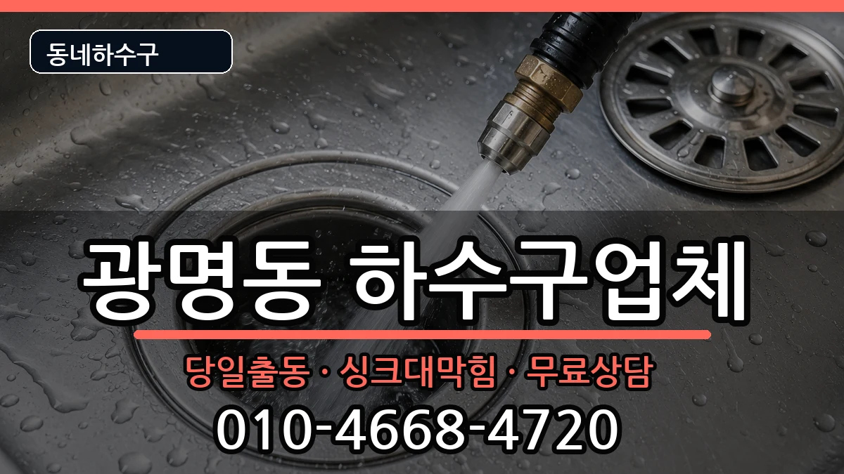 경기광명시광명동 하수구막힘 증상 처리 안내 이미지 3