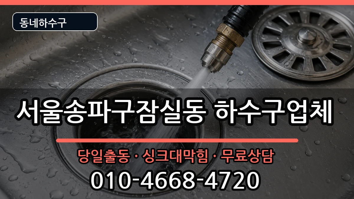 서울송파구잠실동 하수구막힘 서울송파구잠실동 하수구막힘 증상 처리 안내 이미지 1