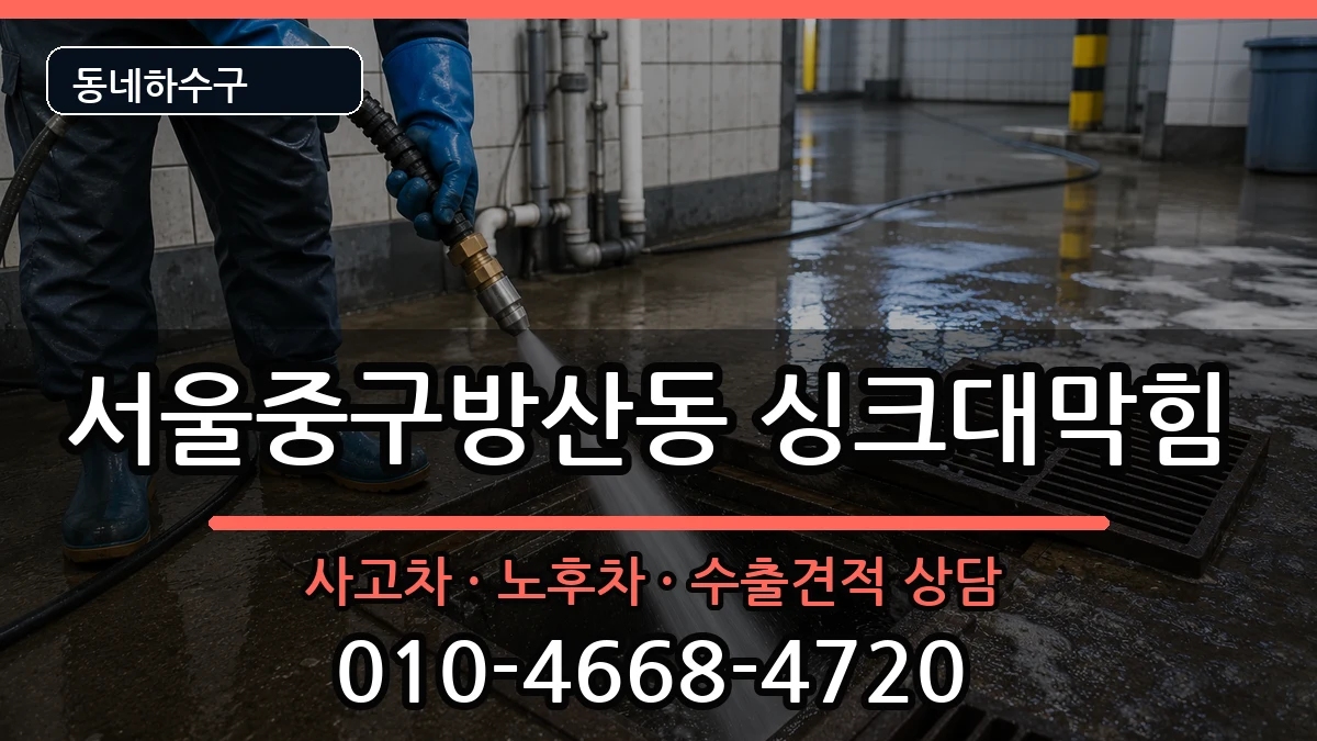서울중구방산동  싱크대막힘 지역형