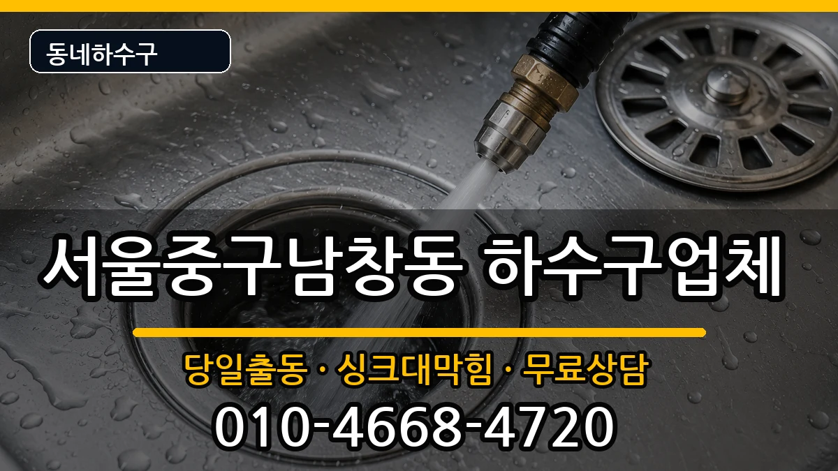 서울중구남창동 하수구막힘 서울중구남창동 하수구막힘 증상 처리 안내 이미지 1