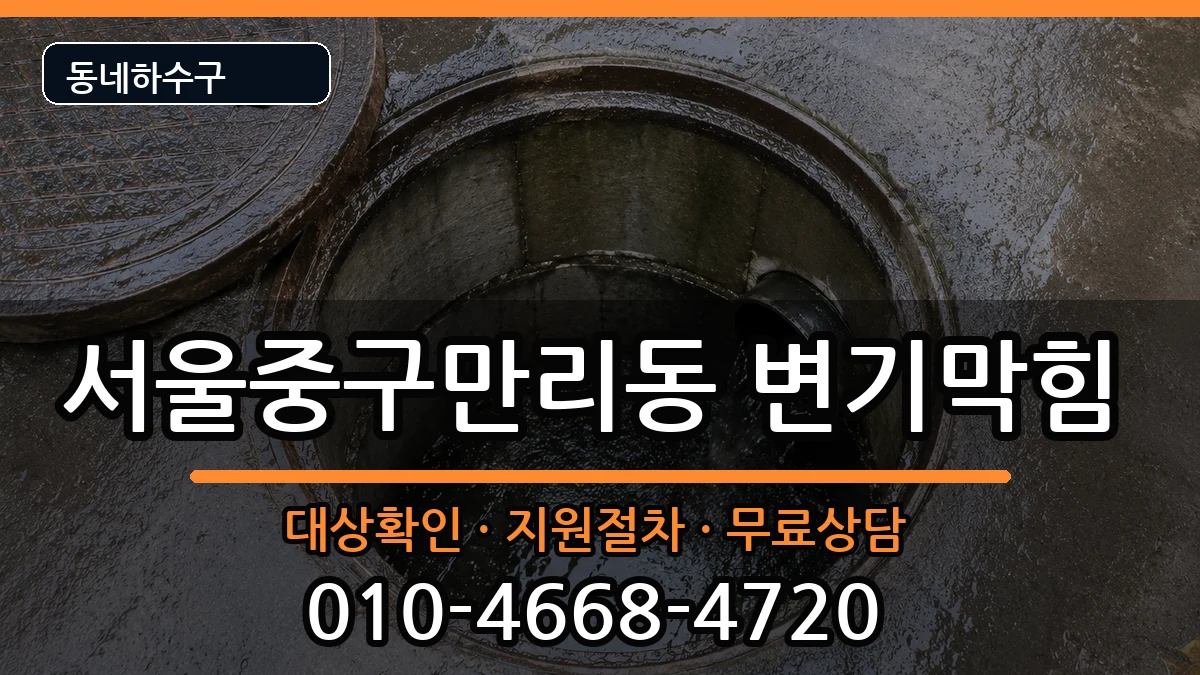 서울중구만리동 변기막힘 증상 처리 안내 이미지 3