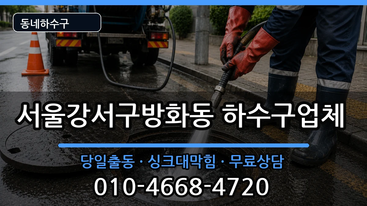 서울강서구방화동  하수구막힘 질문형