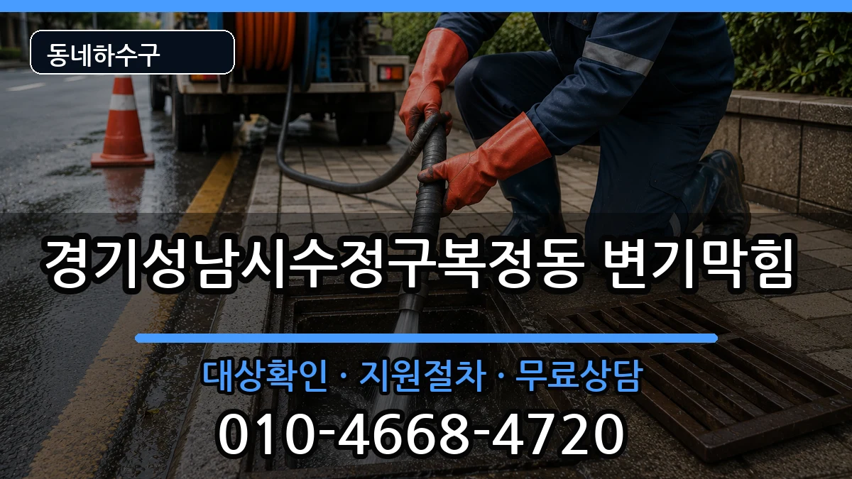 경기성남시수정구복정동 변기막힘 증상 처리 안내 이미지 1
