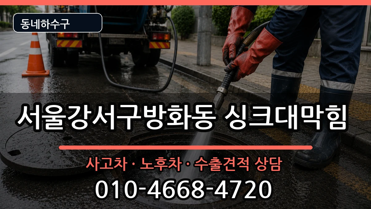 서울강서구방화동 싱크대막힘 증상 처리 안내 이미지 2
