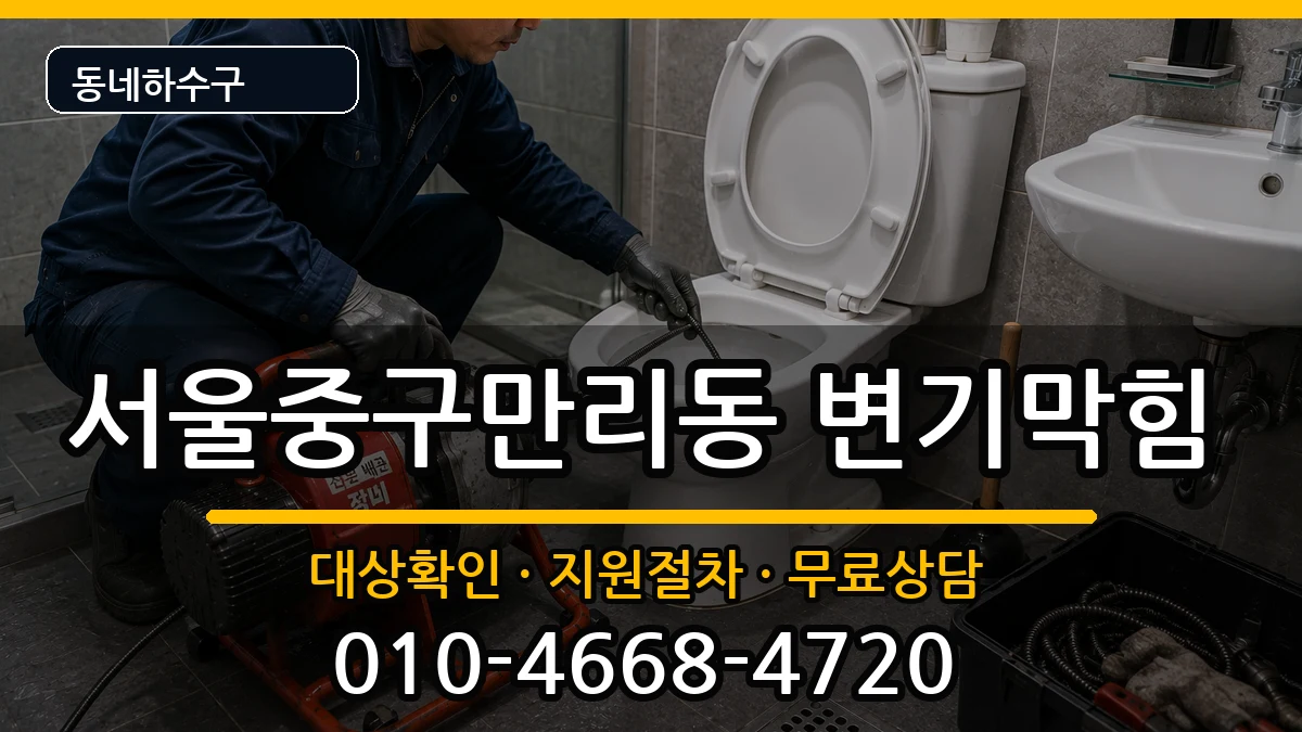 서울중구만리동 변기막힘 증상 처리 안내 이미지 2