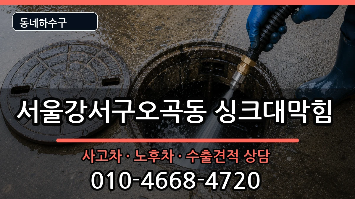 서울강서구오곡동 싱크대막힘 증상 처리 안내 이미지 2
