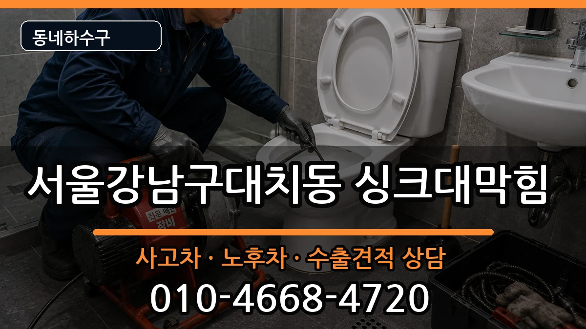 서울강남구대치동 싱크대막힘 증상 처리 안내 이미지 2