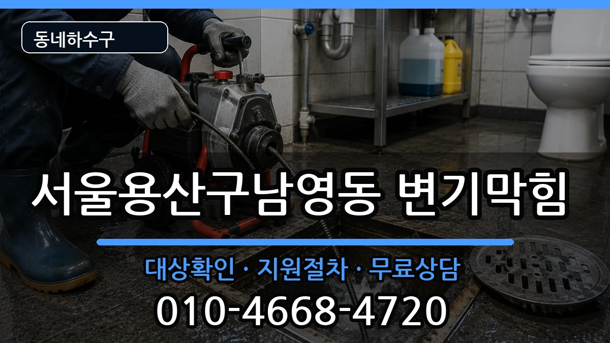 서울용산구남영동 변기막힘 증상 처리 안내 이미지 1