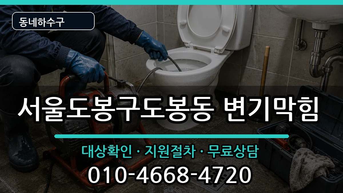 서울도봉구도봉동  변기막힘 비교형