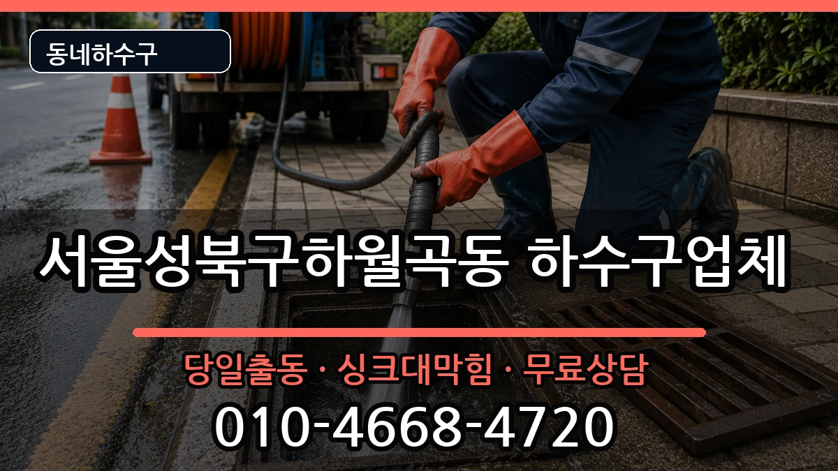 서울성북구하월곡동 하수구막힘 증상 처리 안내 이미지 3