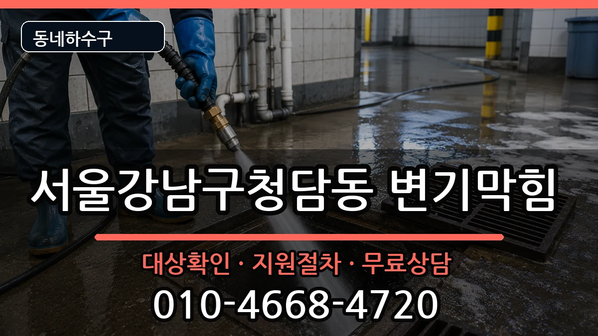 서울강남구청담동 변기막힘 증상 처리 안내 이미지 1