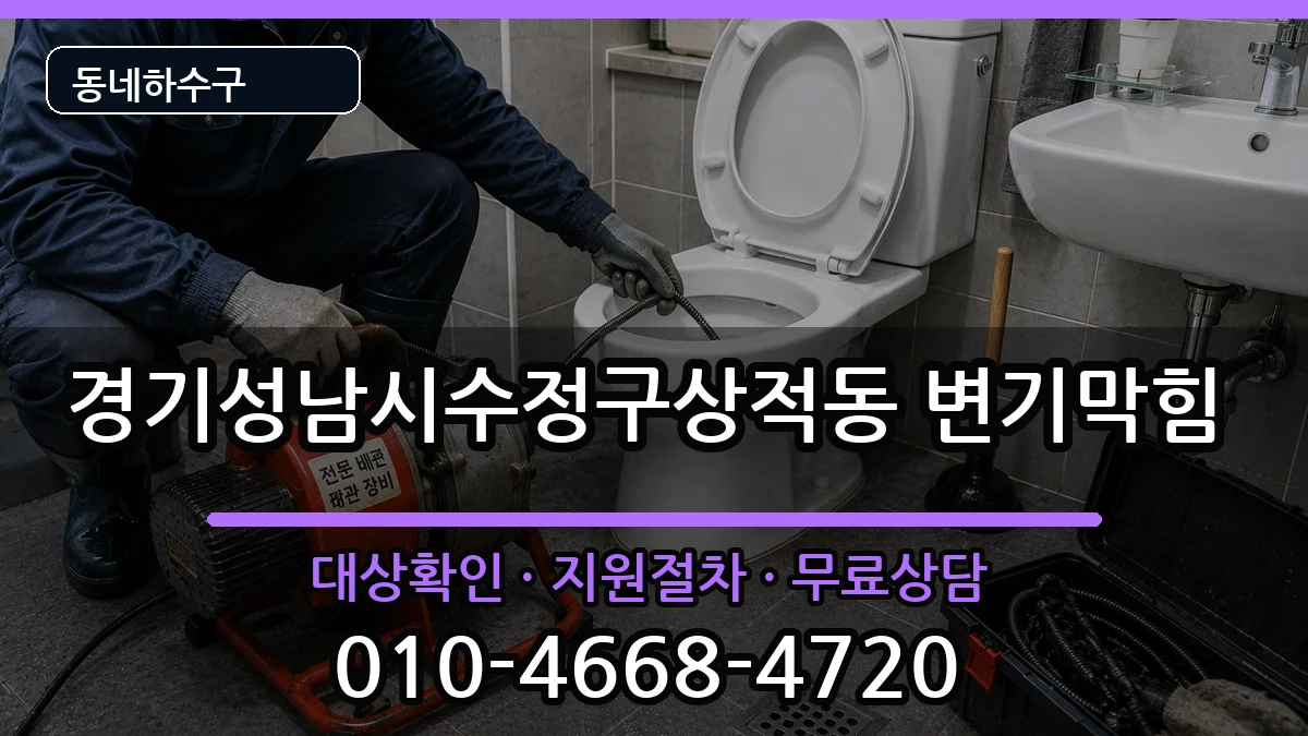 경기성남시수정구상적동  변기막힘 비교형