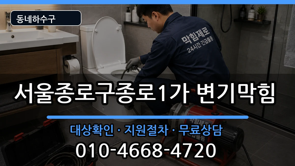 서울종로구종로1가 변기막힘 서울종로구종로1가 변기막힘 증상 처리 안내 이미지 1