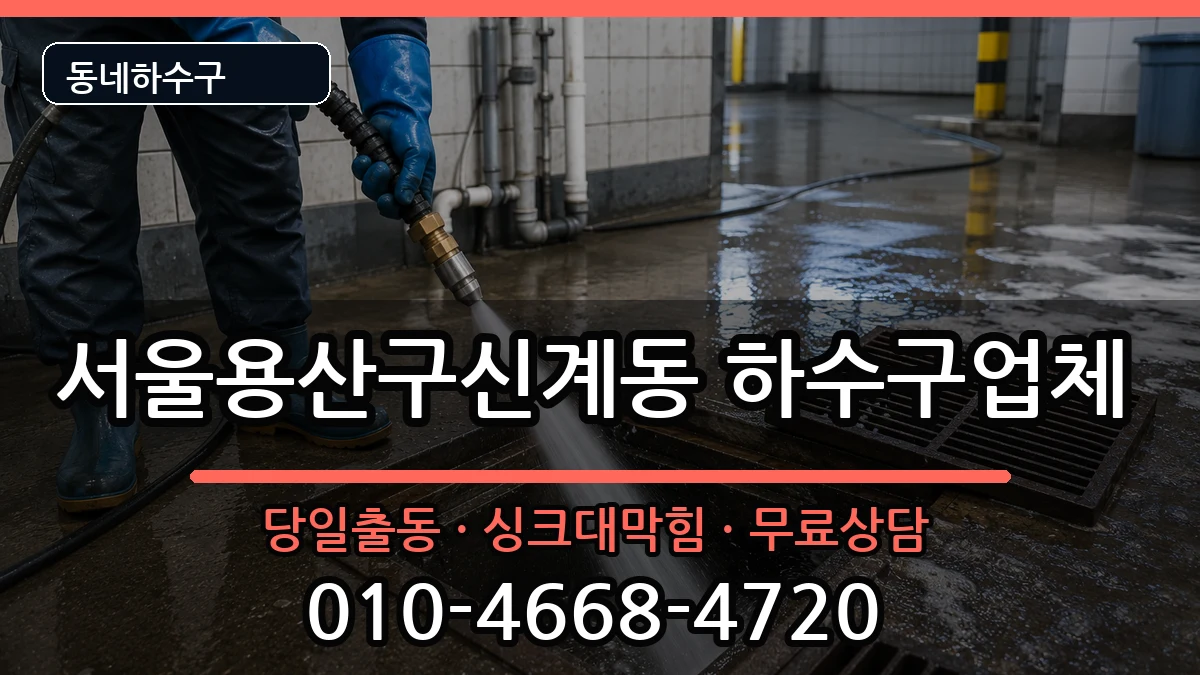 서울용산구신계동 하수구막힘 증상 처리 안내 이미지 1