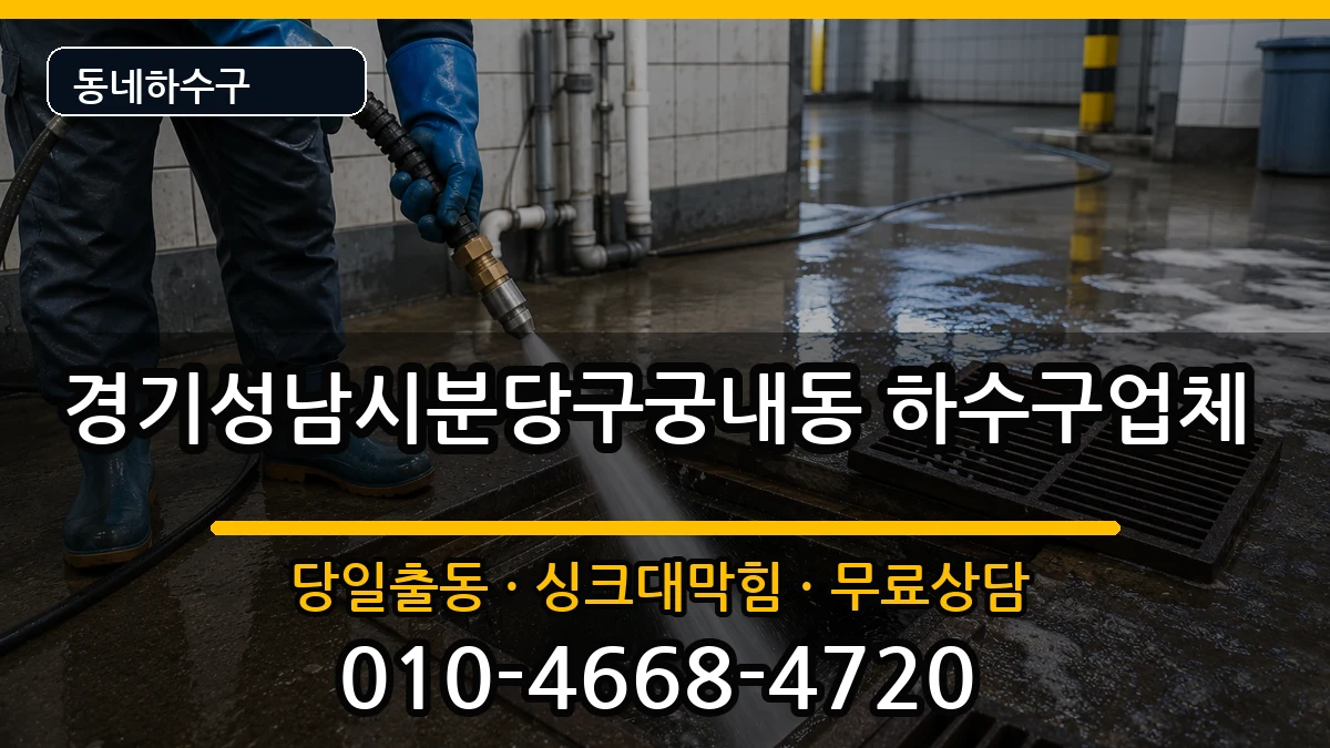 경기성남시분당구궁내동 하수구막힘 증상 처리 안내 이미지 3