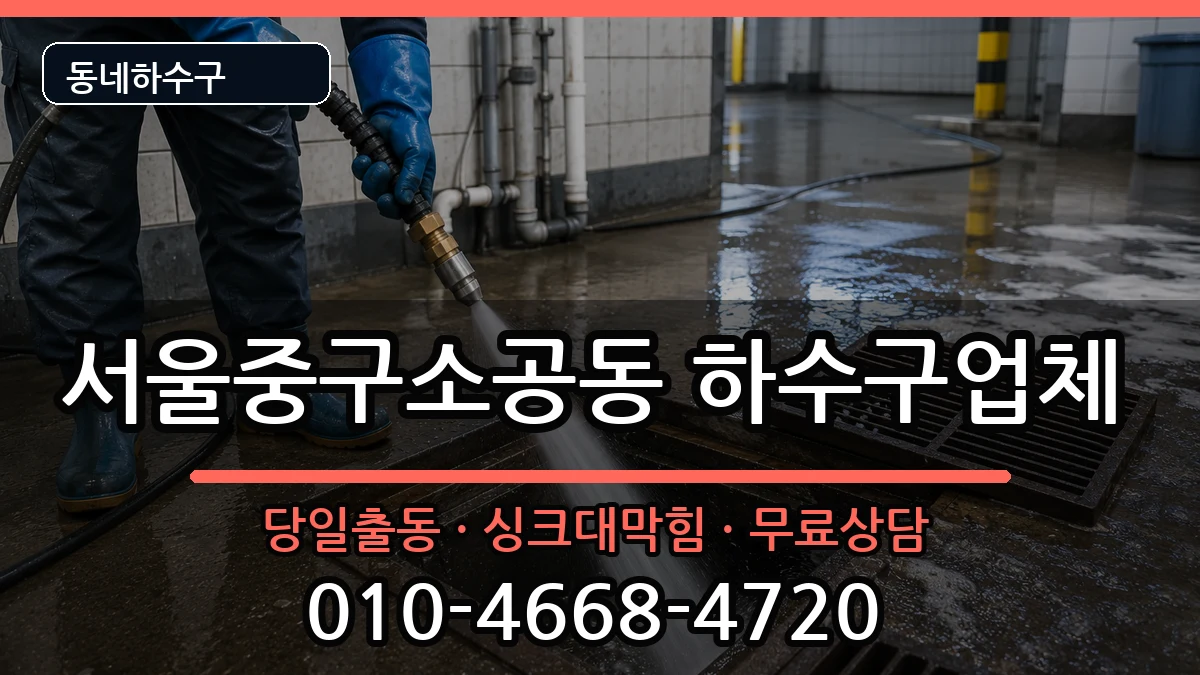 서울중구소공동 하수구막힘 증상 처리 안내 이미지 3
