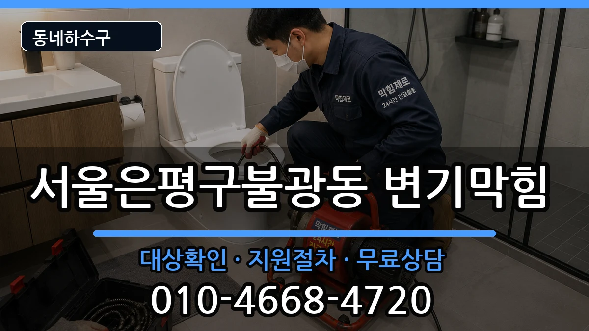서울은평구불광동 변기막힘 증상 처리 안내 이미지 3
