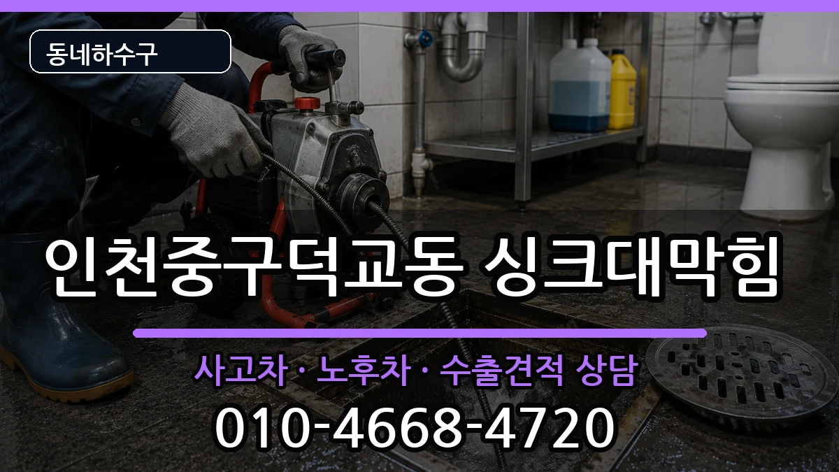 인천중구덕교동  싱크대막힘 정보형
