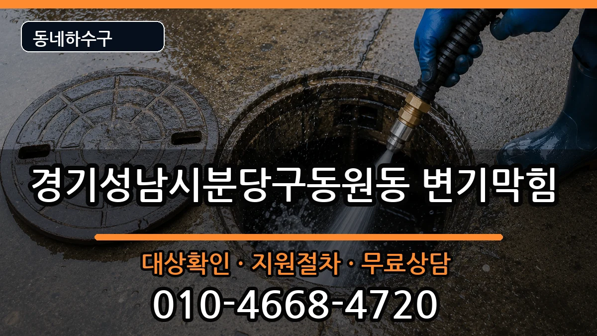 경기성남시분당구동원동 변기막힘 증상 처리 안내 이미지 1