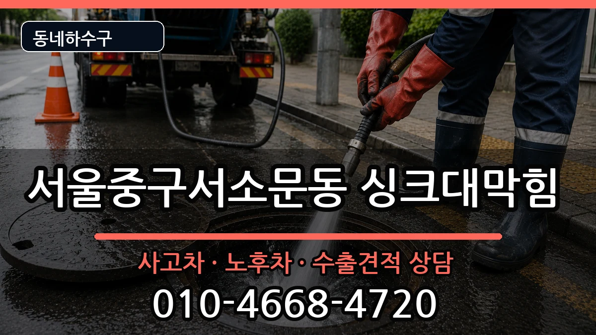 서울중구서소문동  싱크대막힘 질문형