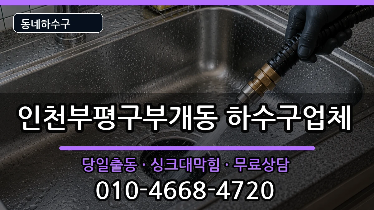 인천부평구부개동 하수구막힘 증상 처리 안내 이미지 3