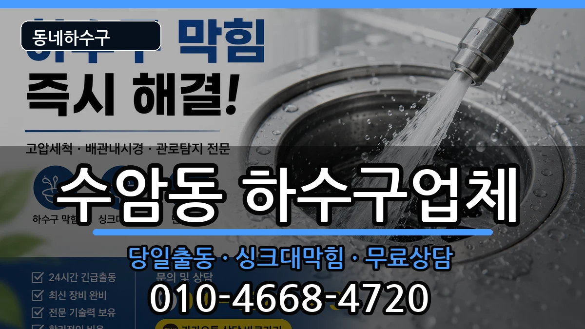 경기안산시상록구수암동 하수구막힘 증상 처리 안내 이미지 3