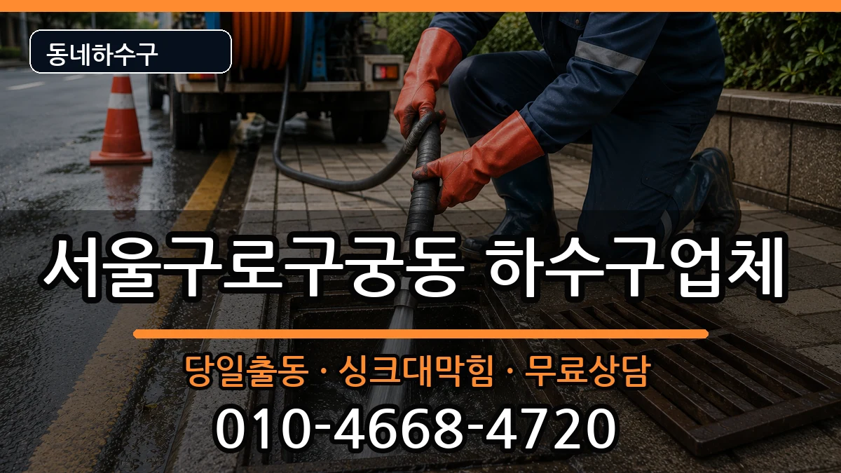 서울구로구궁동 하수구막힘 증상 처리 안내 이미지 2