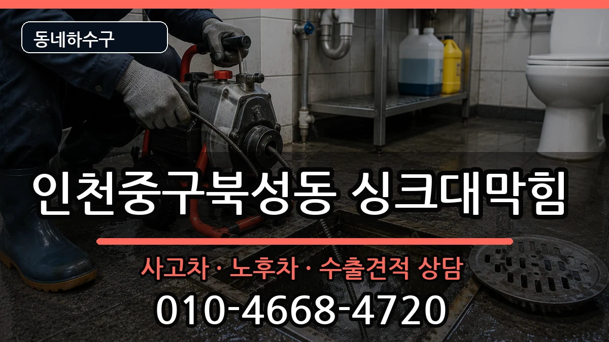 인천중구북성동  싱크대막힘 정보형