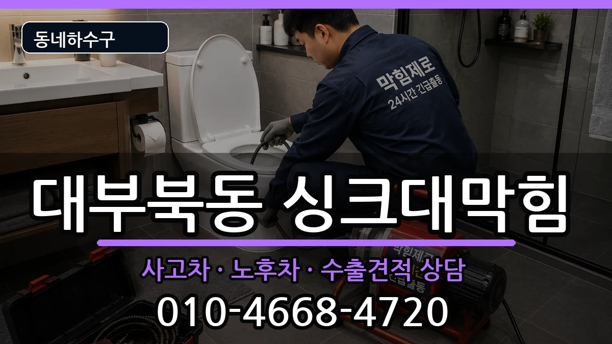 경기안산시단원구대부북동 싱크대막힘 증상 처리 안내 이미지 2