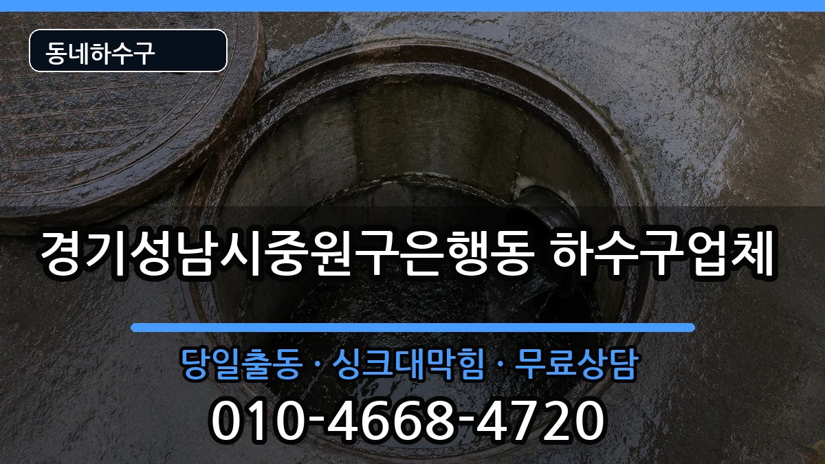경기성남시중원구은행동 하수구막힘 경기성남시중원구은행동 하수구막힘 증상 처리 안내 이미지 2
