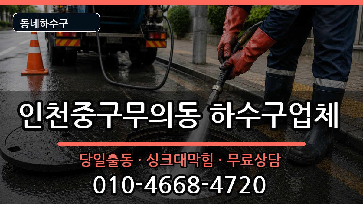 인천중구무의동 하수구막힘 인천중구무의동 하수구막힘 증상 처리 안내 이미지 1