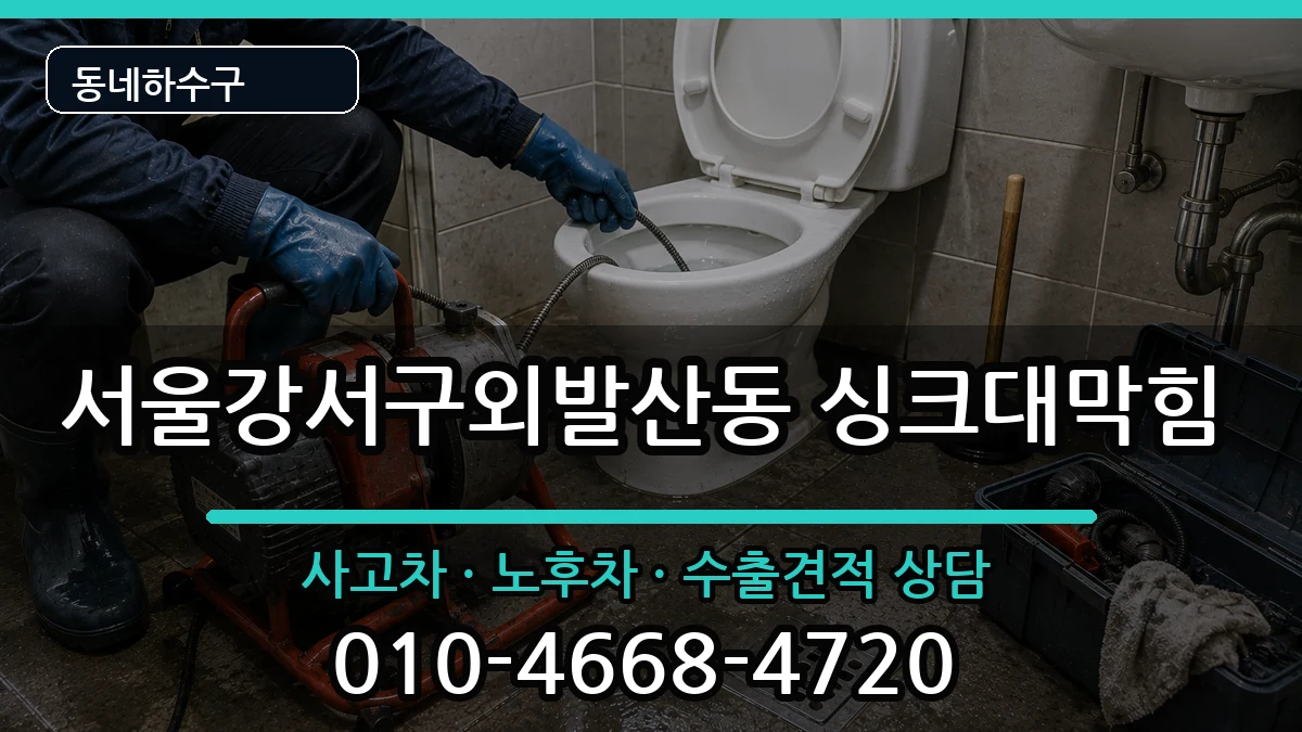 서울강서구외발산동 싱크대막힘 증상 처리 안내 이미지 3