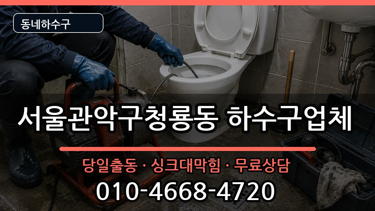 서울관악구청룡동  하수구막힘 비교형